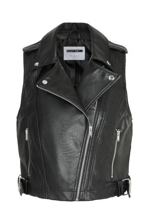 imitatieleren gilet NMJOANNA zwart