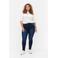 Zizzi high waist slim fit jeans AMY dark blue denim