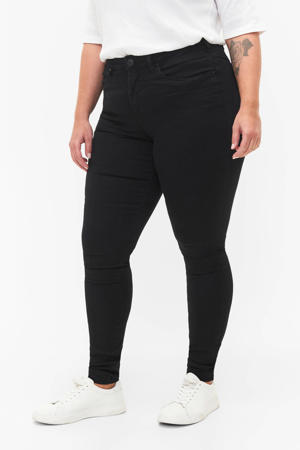 high waist slim fit jeans AMY black denim