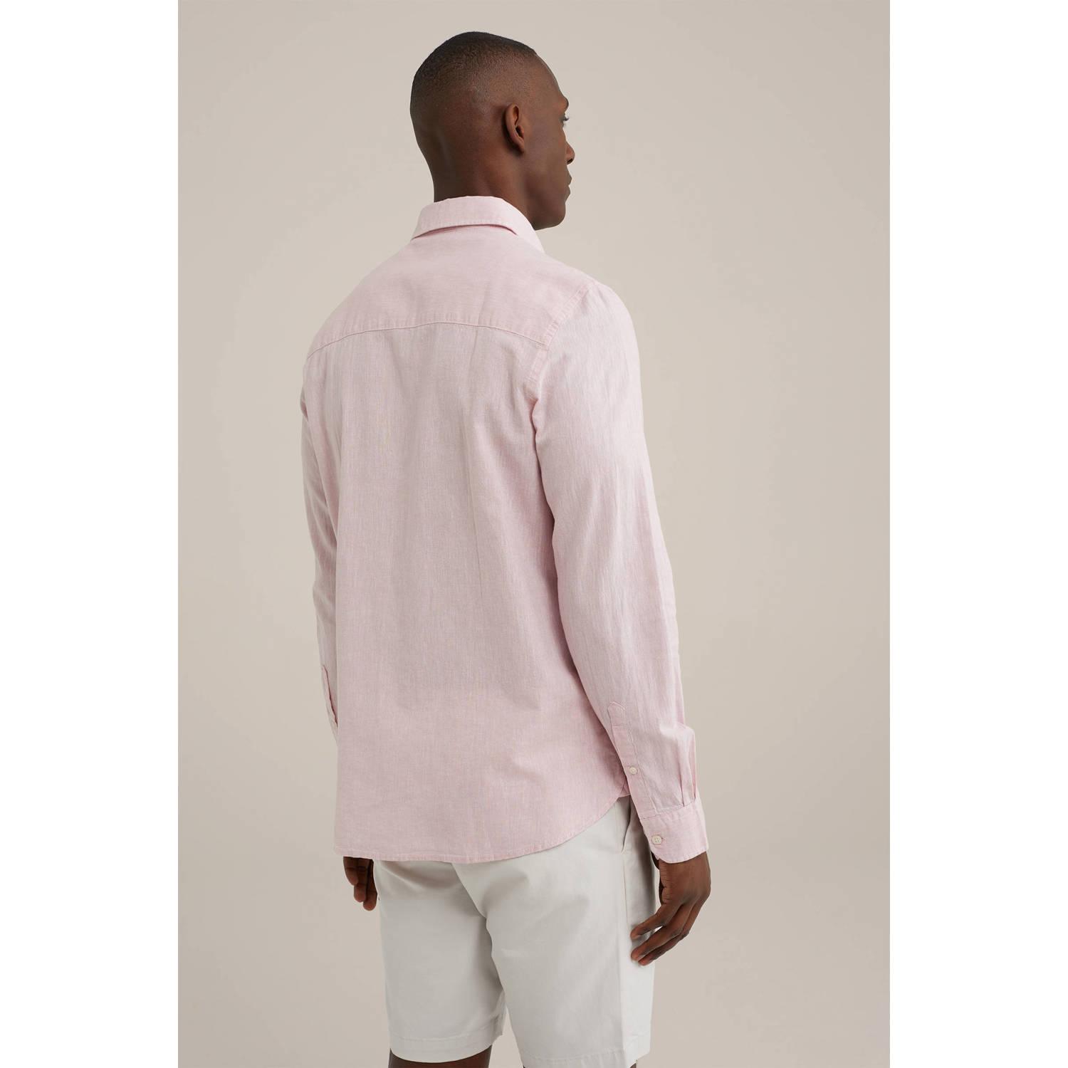 WE Fashion casual overhemd roze