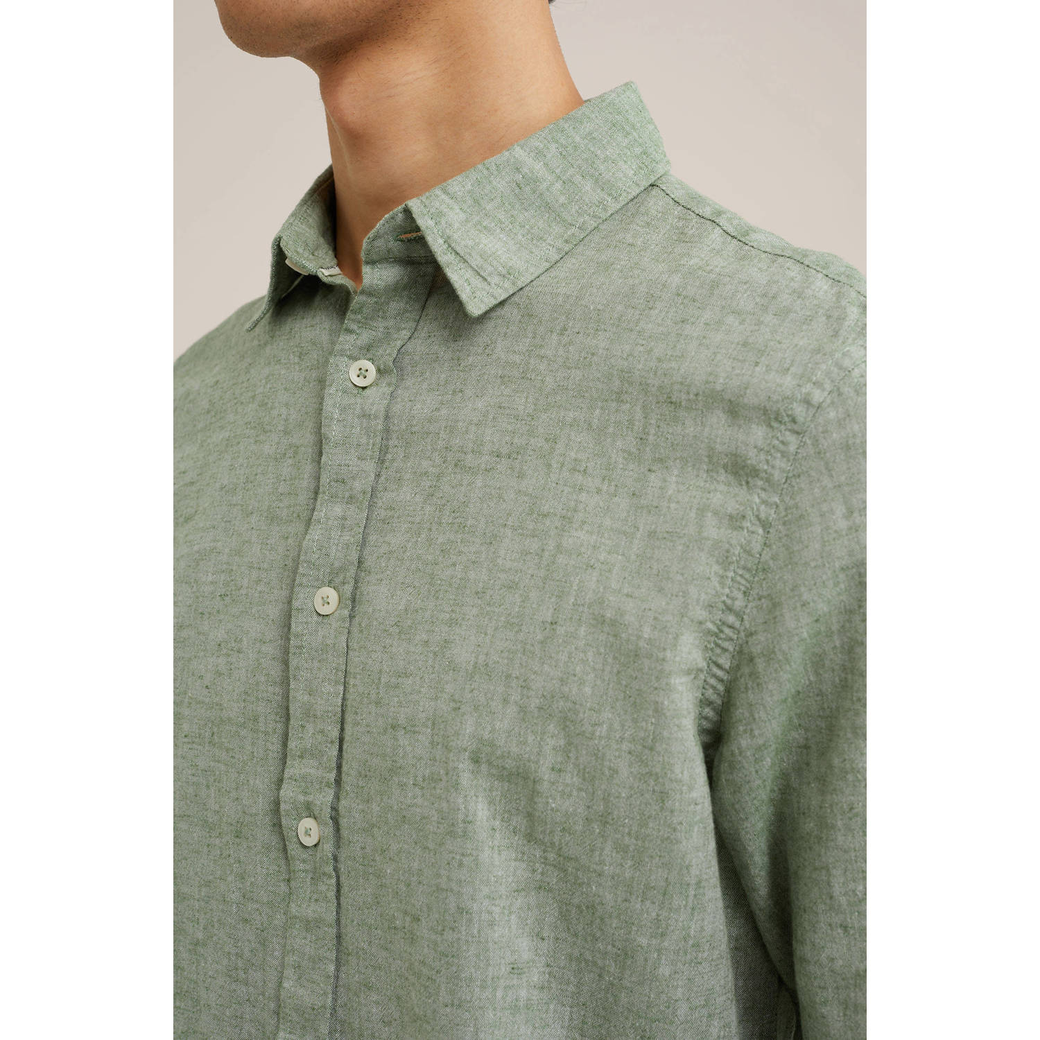 WE Fashion casual overhemd groen