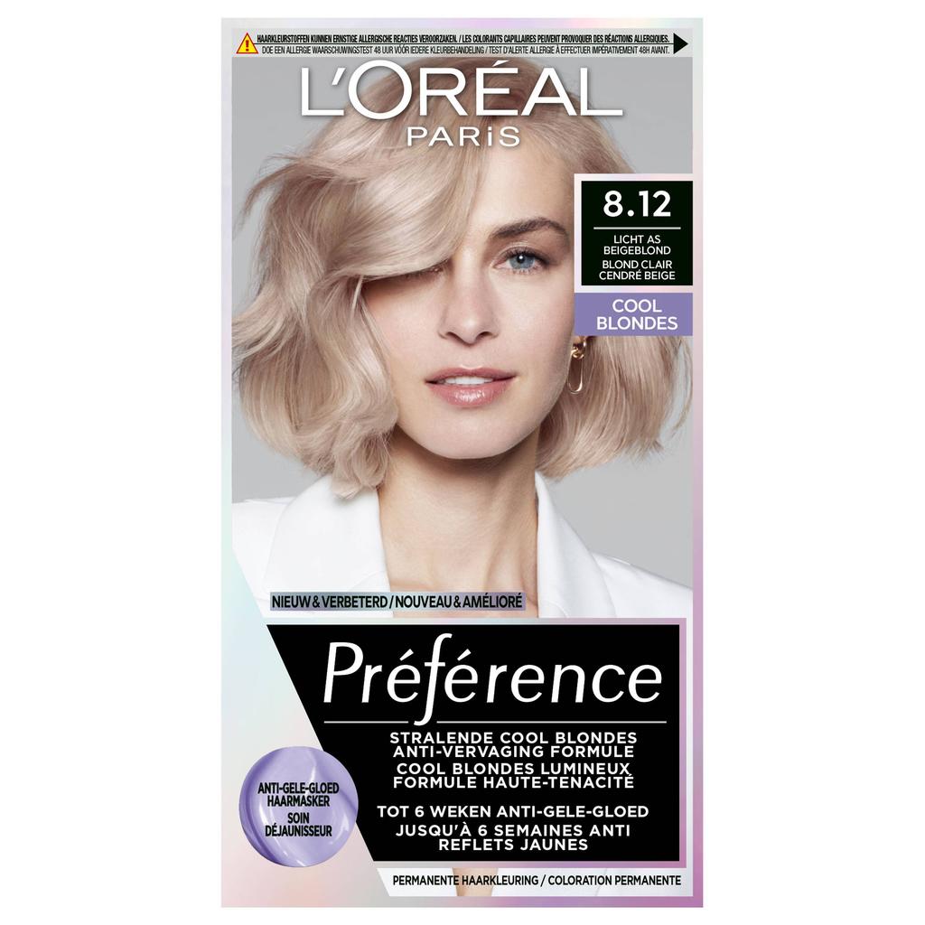 L'Oréal Paris Préférence Cool Blondes 8.12 - Licht As Beigeblond