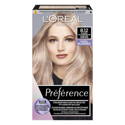 Wehkamp L'Oréal Paris Préférence permanente haarverf - Cool Blondes 8.12 - Licht As Beigeblond aanbieding