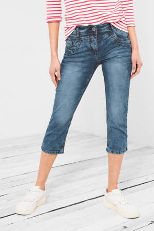 regular fit capri jeans Scarlett medium blue denim