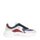 Tommy Hilfiger chunky leren sneakers wit/blauw/rood