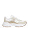 Tommy Hilfiger chunky leren sneakers wit/beige