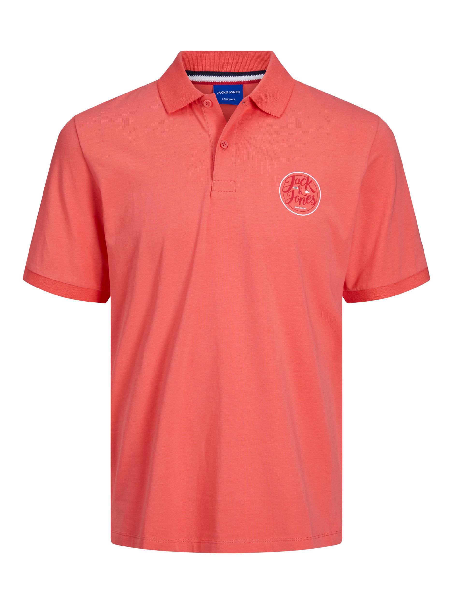 regular fit polo JORCHRIS met printopdruk roze