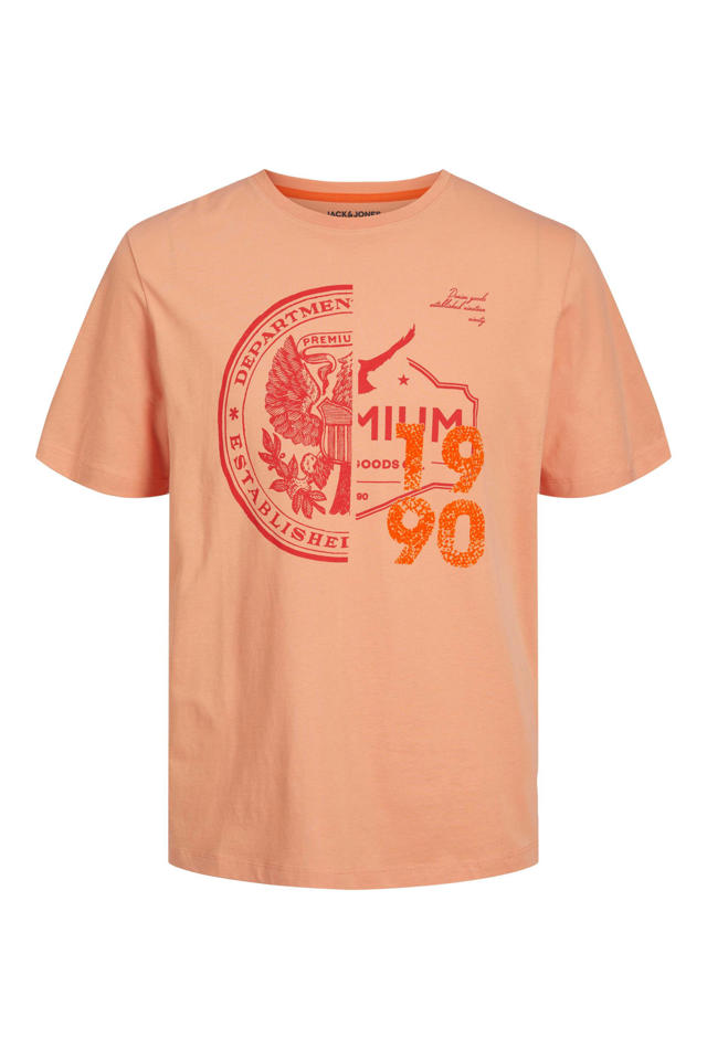 JACK & JONES PREMIUM regular fit T-shirt met printopdruk rosé | wehkamp