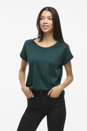 T-shirt VIDREAMERS met katoen donkergroen