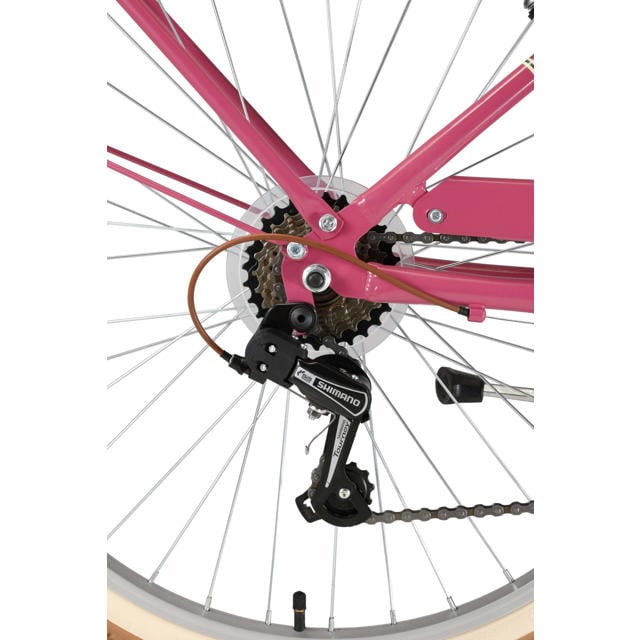 Bliksem genie Bepalen BikeStar retro damesfiets, 26 inch, 7 sp derailleur, paars | wehkamp