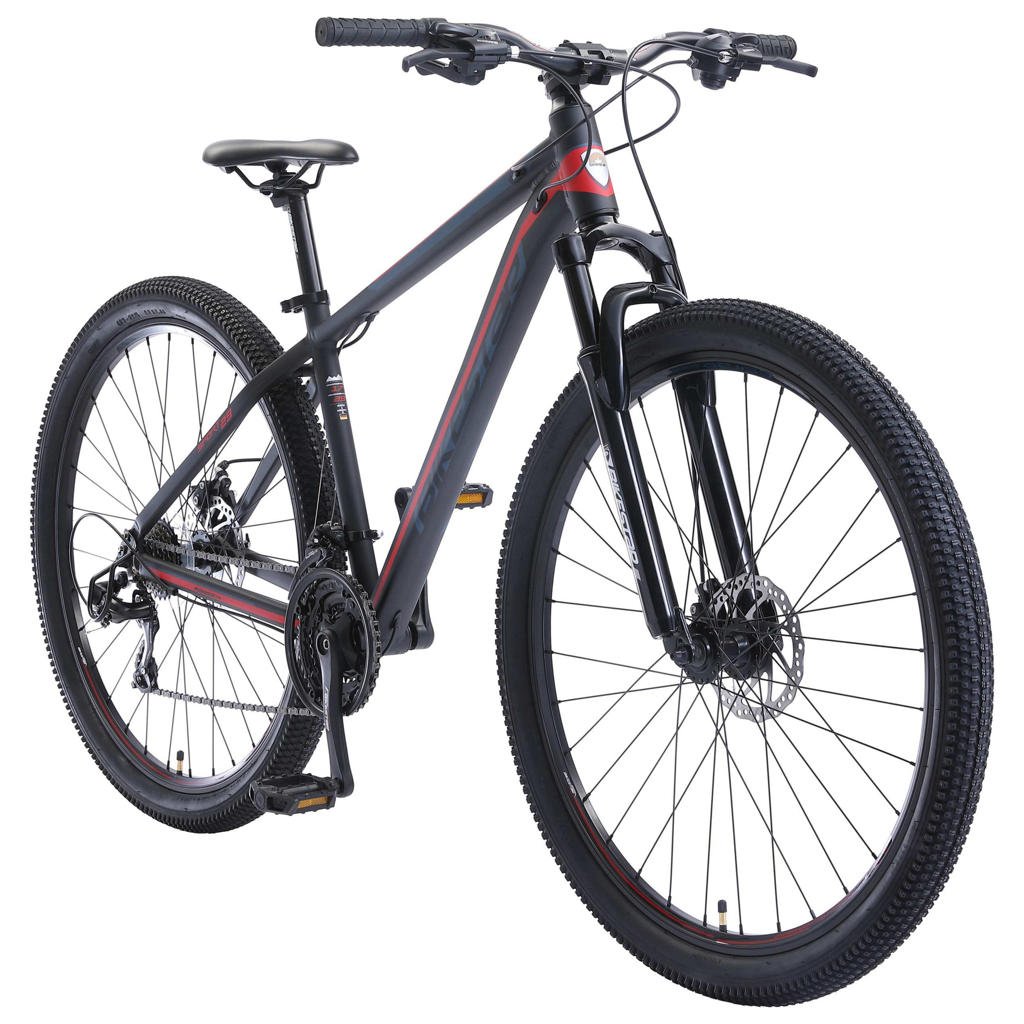 BikeStar  hardtail MTB, alu, 29 inch, 21 speed, zwart/rood