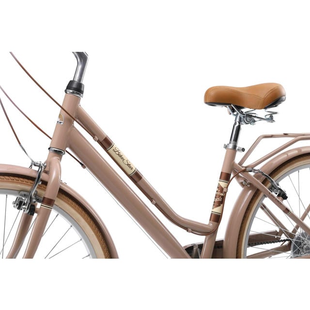 BikeStar retro damesfiets, 26 inch, 7 derailleur, bruin | wehkamp