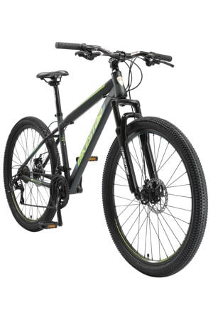 Hardtail Staal MTB Medium 27,5 Inch 21 Speed zwart/blauw