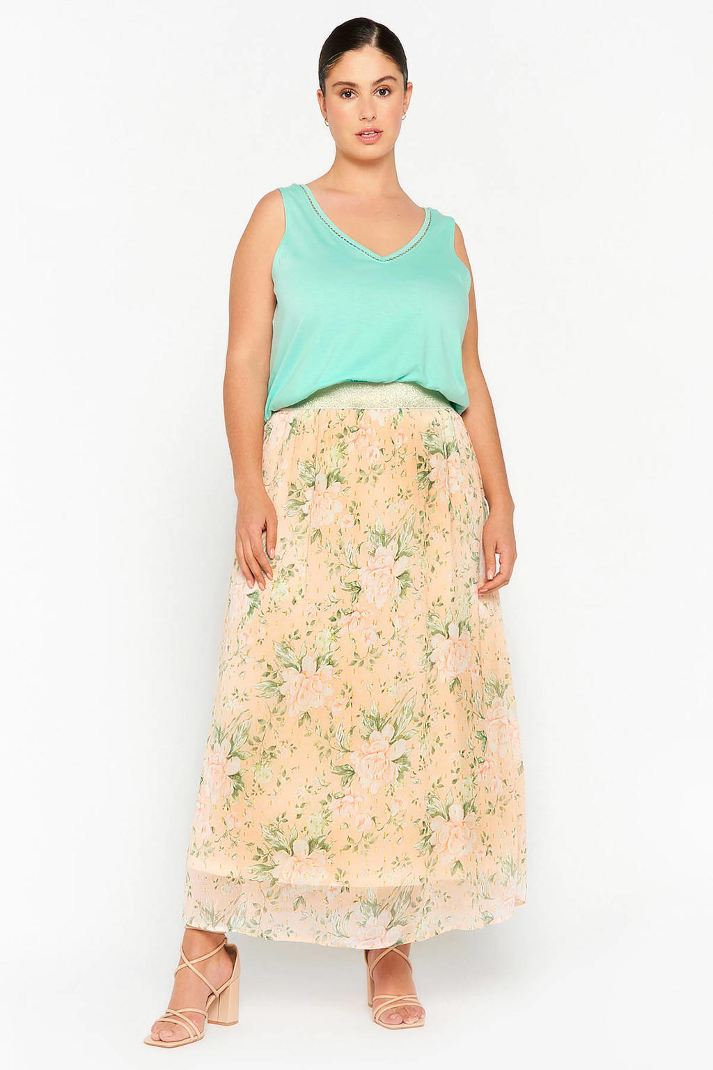 GORGLITTER Boho lichte zomerrok vakantie bloemenrok knielange zomer rok korte casual rok vrijetijdsrok A-lijn strandrok, zwart, S