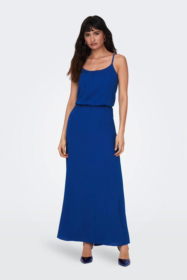 binding Symmetrie woensdag ONLY maxi jurk ONLWINNER met plooien blauw | wehkamp