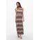 ONLY maxi jurk ONLWINNER met grafische print en plooien multi