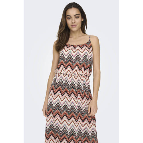 ONLY maxi jurk ONLWINNER met grafische print en plooien multi afbeelding