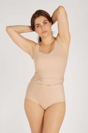 maxislip met kant middenbeige
