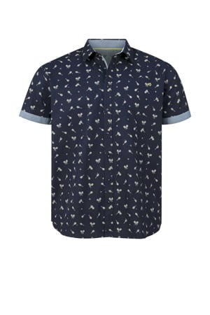 +FIT Collectie regular fit overhemd DUKE NEHEMIA  Plus Size met all over print donkerblauw