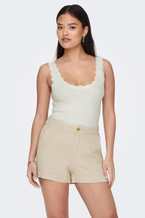 ribgebreide top JDYNANNA wit