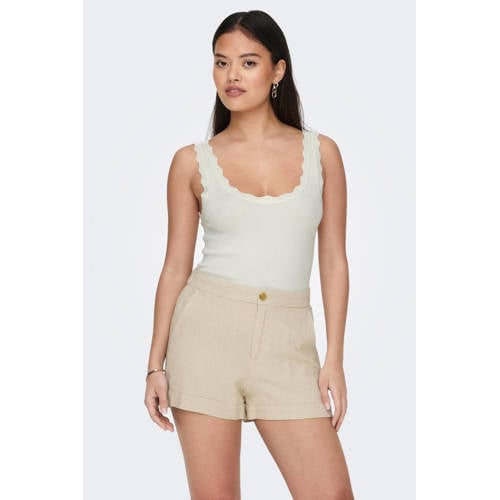 JDY ribgebreide top JDYNANNA wit afbeelding
