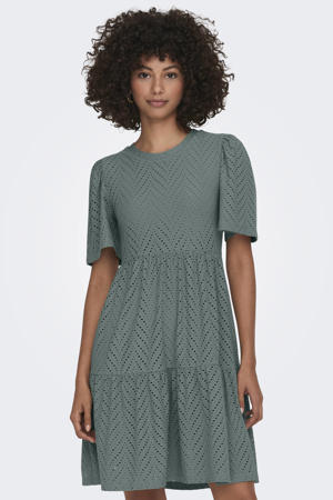 trapeze jurk JDYCARLA met volant groen
