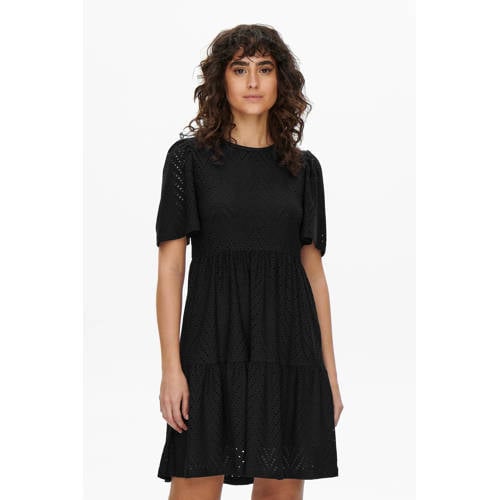 JDY trapeze jurk JDYCARLA met volant zwart afbeelding