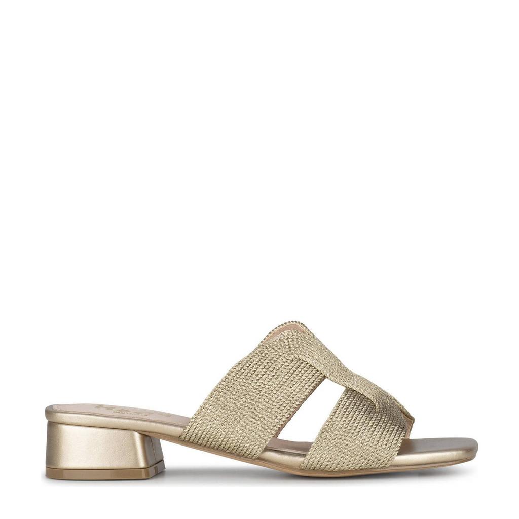 Gouden dames POSH by Poelman Clara muiltjes van 100% imitatieleer