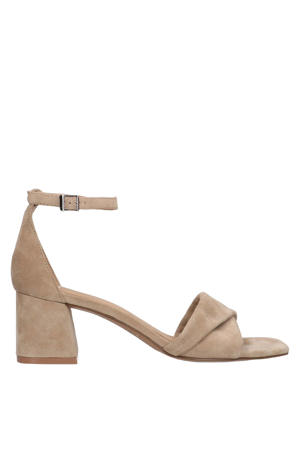 suède sandalettes beige