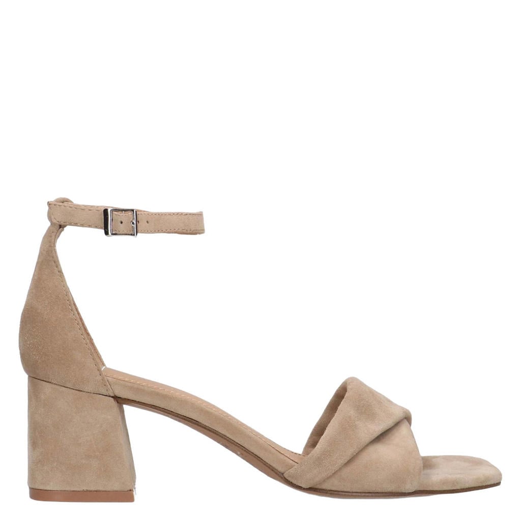 Beige dames Manfield suède sandalettes
