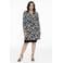 YOEK bladprint blazer DOLCE van travelstof zwart/wit