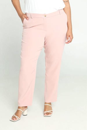 straight fit pantalon roze