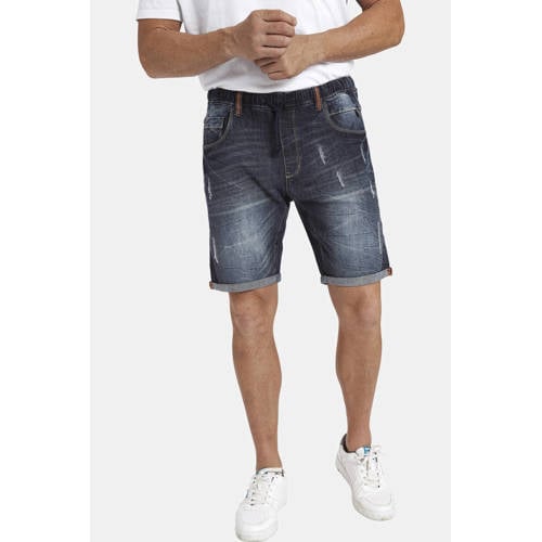 Jan Vanderstorm loose fit short LAMBRIT Plus Size donkerblauw afbeelding
