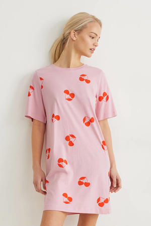 bigshirt roze/rood