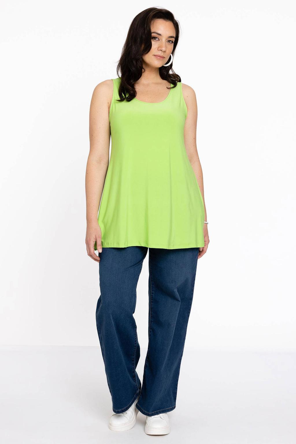 YOEK singlet DOLCE van travel limegroen