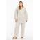 YOEK linnen loose fit broek lichtbruin