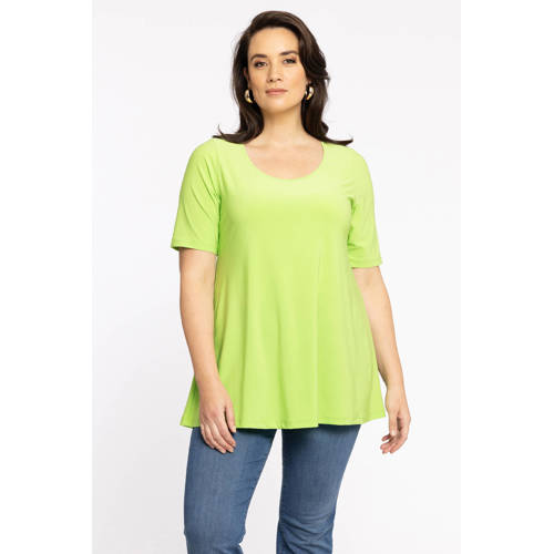 YOEK T-shirt DOLCE van travelstof limegroen afbeelding