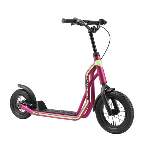 STAR SCOOTER Autoped, 12 inch + 10 inch, donkerroze afbeelding