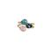 Otazu gold plated ring met Swarovksi kristallen Triple Leaf