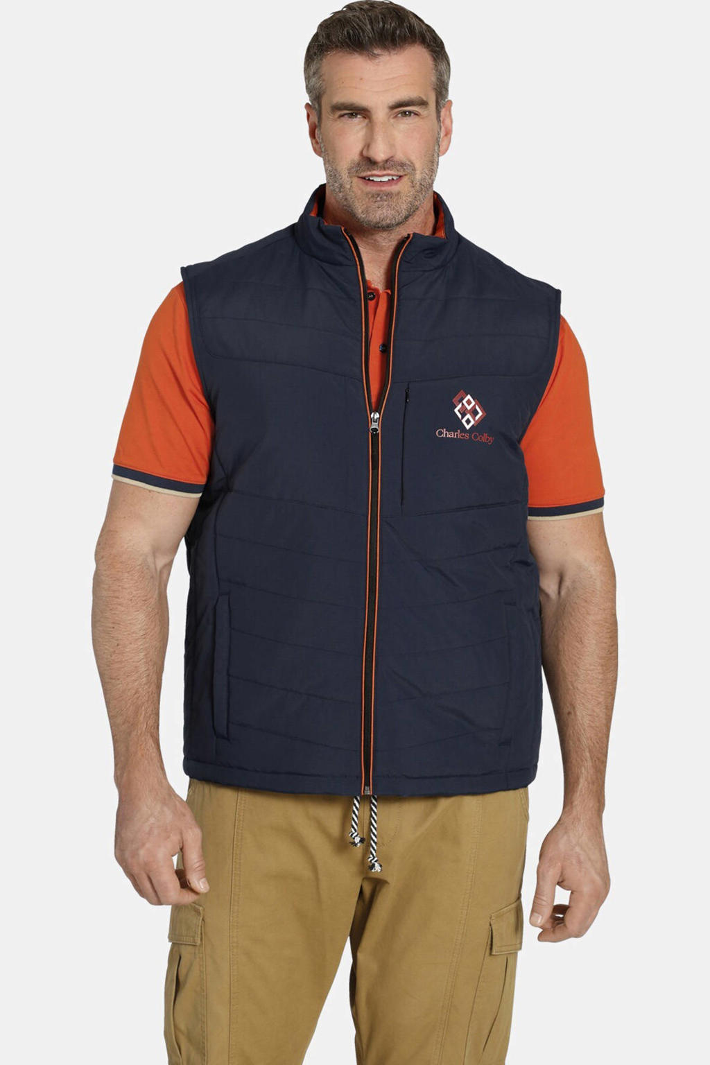 Charles Colby Giacca Sir Stanley Uomo Taglie Forti, In Jersey Elastico, Misto Poliestere-Viscosa, Colore Scuro, Con Tasche E Fessure, Look Moderno