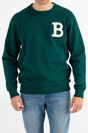 sweater Army B met biologisch katoen palm green