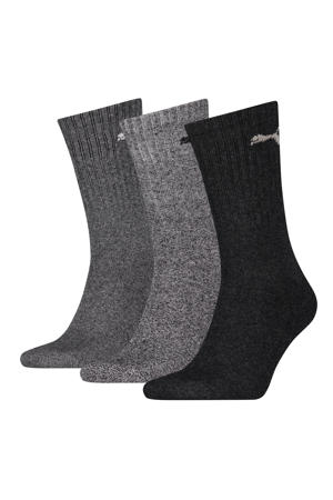sokken met logo - grijs multi (set van 3)