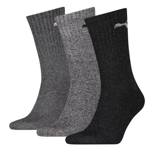 Puma sokken met logo - set van 3 grijs multi