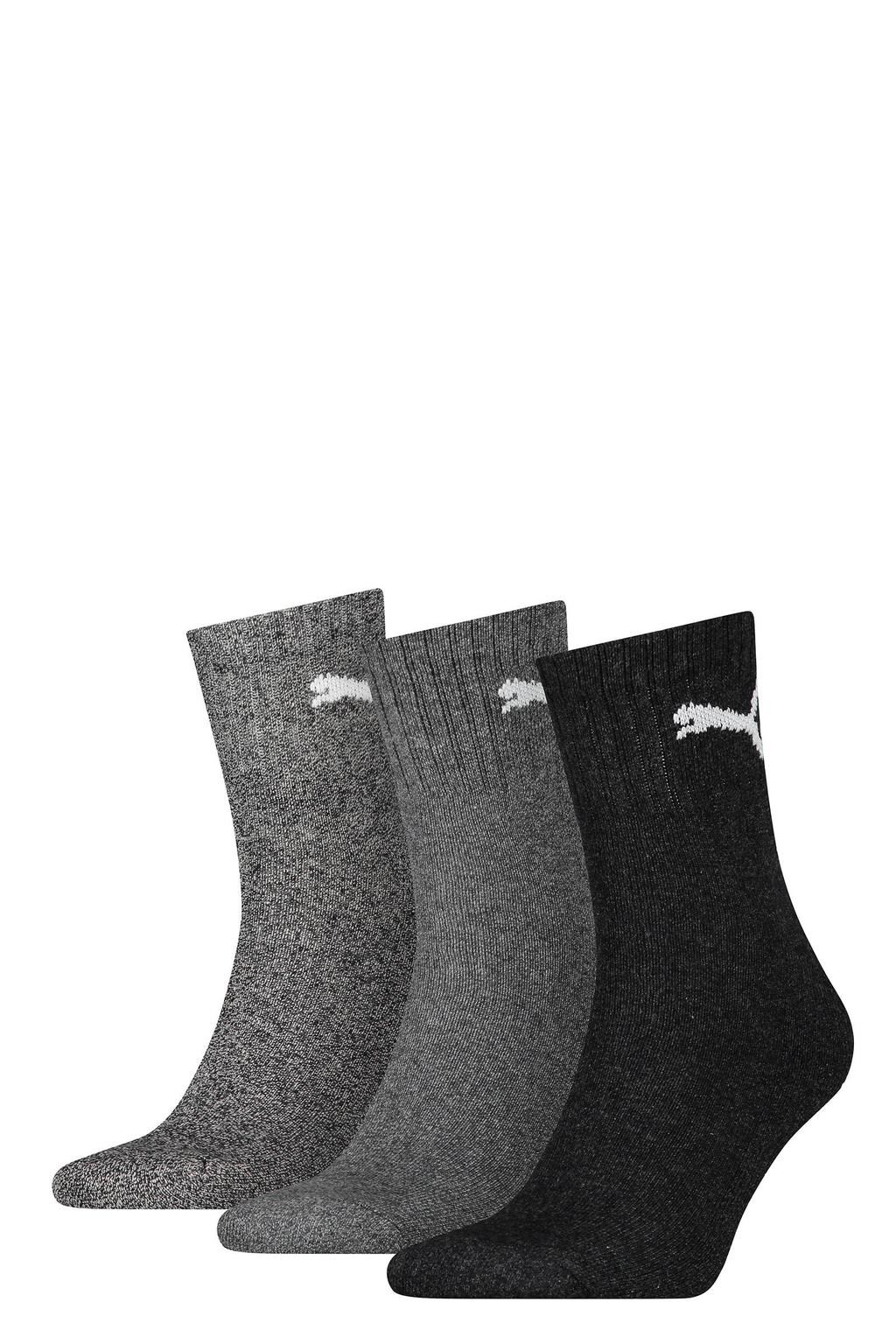 Puma sokken met logo - grijs multi (set van 3)
