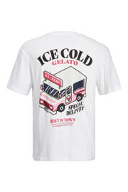 thumbnail: JACK & JONES ORIGINALS regular fit T-shirt JORBUSINESS met backprint bright white