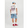 JACK & JONES ORIGINALS regular fit T-shirt JORBUSINESS met backprint bright white