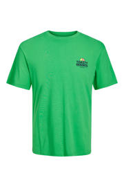 thumbnail: JACK & JONES ORIGINALS regular fit T-shirt JORBUSINESS met backprint island green
