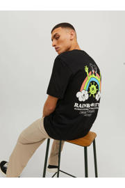 thumbnail: JACK & JONES ORIGINALS regular fit T-shirt JORBUSINESS met backprint black
