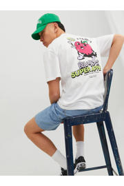 thumbnail: JACK & JONES ORIGINALS regular fit T-shirt JORBUSINESS met backprint bright white