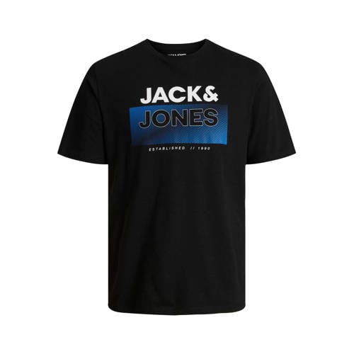 JACK & JONES CORE regular fit T-shirt JCOBOOSTER met printopdruk black